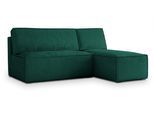 ECKSOFA BRISO M Grün Velours-Stoff mit Schlaffunktion
