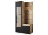 GARDEROBENSCHRANK VIRA 95/181/51 cm Modern Garderobe-Set Eiche Wotan