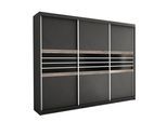 SCHWEBETÜRENSCHRANK RIVEN 250/215/61 cm 3-türig Braun