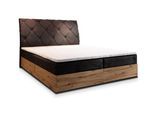 BOXBETT VELLANO 140x200 cm mit Matratze und Topper - Braun