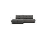 ECKSOFA CORSO L-S Grau Boucle-Stoff mit Schlaffunktion