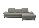 ECKSOFA FELICE R-S Grau Geflochtener Stoff mit Schlaffunktion