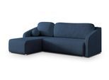 ECKSOFA MARELLO Blau Geflochtener Stoff mit Schlaffunktion