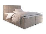 BOXBETT LENA 180x200 cm mit Matratze und Topper - Beige