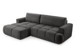 ECKSOFA VASTO Grau Geflochtener Stoff mit Schlaffunktion