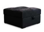 POUF MIZA Schwarz 65x65 cm