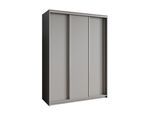SCHWEBETÜRENSCHRANK NISSE 150/205/60 cm 3-türig Graphitfarben