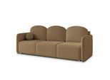 BETTSOFA SUVI III Q Hellbraun Bucle-Stoff mit Schlaffunktion