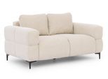 2-SITZER-SOFA Cardea in Bubble-Optik aus weichem Hellbeige Strukturstoff mit hohem Sitzkomfort