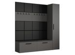 GARDEROBENSCHRANK MODULO 201,2/204/40 cm Modern Garderobe-Set Grau