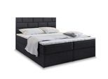 BOXBETT ARINOS 180x200 cm mit Matratze und Topper - Schwarz
