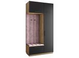 GARDEROBENSCHRANK REMA 120/240/60 cm Modern Garderobe-Set Eiche Wotan