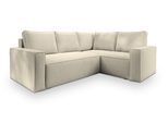 ECKSOFA ESTANO R-S Creme Kordstoff mit Schlaffunktion