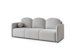 BETTSOFA SUVI III Q Hellgrau Bucle-Stoff mit Schlaffunktion