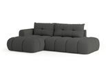 ECKSOFA FLUMA L-S Grau Boucle-Stoff mit Schlaffunktion
