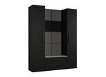 GARDEROBENSCHRANK MODULO 160,6/204/40 cm Modern Garderobe-Set Schwarz