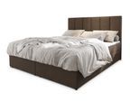 BOXBETT MERIL 140x200 cm mit Matratze und Topper - Braun