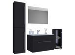Badezimmer Badinos 5-tlg. Schwarz