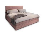 BOXBETT PISA 180x200 cm mit Matratze und Topper - Rosa