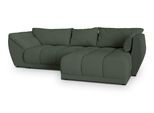 ECKSOFA ORENTI R-S Grün Boucle-Stoff mit Schlaffunktion