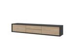 LOWBOARD LIVIA 180x36x32 cm mit 2 Schubladen und 2 Türen Anthrazit