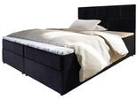 BOXBETT PRATA 160x200 cm mit Matratze und Topper - Schwarz