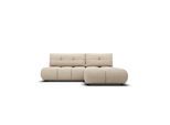 ECKSOFA CORSO R-S Beige Boucle-Stoff mit Schlaffunktion
