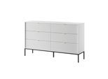 SIDEBOARD STELLARE 154/91/39 cm mit 6 Schubladen Weiß