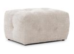 POLSTERHOCKER Kozy im Bumpy-Design aus weichem Beige Chenille-Stoff