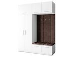 GARDEROBENSCHRANK REMA 180/240/60 cm Modern Garderobe-Set Weiß