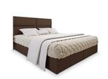 BOXBETT LONIS 140x200 cm mit Matratze und Topper - Braun