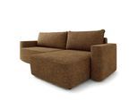 ECKSOFA BELARO BL Braun Chenille mit Schlaffunktion