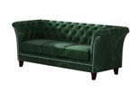 CHESTERFIELD-SOFA 3-Sitzer Fusion Grün Samt