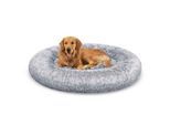 FEANDREA Hundebett, Donut Kissen, waschbar, herausnehmbar, langer Plüsch, L-XXXL