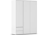 Drehtürenschrank RAUCH "Kleiderschrank Schrank Garderobe Wäscheschrank NABILA viel Stauraum", weiß (alpinweiß), B:140cm H:194cm T:53cm, Holzwerkstoff, Schränke, Drehtürenschrank, mit 2 Schubladen und Push-to-Open Funktion TOPSELLER MADE IN GERMANY