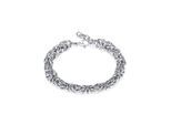 Edelstahlarmband FIRETTI "Schmuck Geschenk Armband Königskette", silber (edelstahlfarben), Armbänder, Damen, 25cm, Edelstahl, Edelstahlarmband