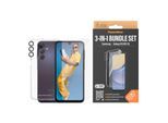 PANZERGLASS Displayschutzglas "3-in-1 Bundle Set Ultra Wide Fit mit D3O", transparent, B:11,3cm H:2,9cm T:20mm, Displayfolien, Displayschutzfolie, Displayschutz, 360 Rundumschutz, mit D3O
