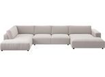 Wohnlandschaft MUSTERRING "MR LUCIA, das ultimative Raumwunder von Musterring", weiß, B:434cm H:81cm T:224cm, 95% Polyester, 5% Nylon, Sofas, Wohnlandschaft, Gigantische Fläche, erstklassige Kammerkissen & Luxus-Komfort
