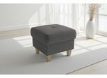 Polsterhocker SIT & MORE, anthrazit, B:58cm H:48cm T:58cm, 100% Polyester, Hocker, Polsterhocker