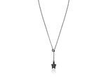 Collier AMELIA PARKER "AN004B", schwarz, Halsketten, Damen, 48-52cm, Edelstahl, L: 48 52, Collier