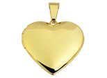 Kettenanhänger ADELIA´S "stylischer Herz Anhänger aus Edelstahl", gold, Schmuckanhänger, Damen, Edelstahl, Kettenanhänger
