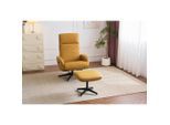 Livetastic Relaxsesselset, Gelb, Metall, Echtleder, Rindleder, 77x107x75 cm, Relaxfunktion, Wohnzimmer, Sessel, Relaxsessel