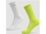 MP Move Club Laufsocken (2er-Pack) - Neongrün/Weiß - UK 2-5