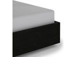 Spannbettlaken HECKETT & LANE "Elementi", grau (glacier, grau), B:140cm L:200cm, Mako-Satin, Obermaterial: 100% Baumwolle, Bettlaken, Spannbettlaken, Laken aus 100% Baumwolle, hochwertiges Mako-Satin, Betttuch ab 90x200