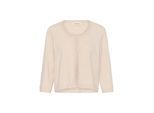 Strickjacke CREAM "Strickjacke CRDela", Damen, Gr. M, beige (oat melange), Obermaterial: 55% Viskose LENZING ECOVERO CV LenzEcov. 24% Nylon NY. 21% Polyester PES., Strickjacken Strickjacke