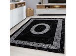Muratap Plus vloerkleed laagpolig tapijt woonkamer zwart / wit- 240x340 cm