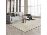Teppich THE CARPET "Boho Nature Wool", beige (creme beige), B:200cm L:290cm, Wolle, Teppiche, Teppich, Natur Wool Handgewebter Wollteppich skandinavischen Boho-Look