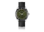 Quarzuhr FRANZ BÖHLER "BA6-S170S", grün (schwarz), Armbanduhren, Herren, Quarzuhr
