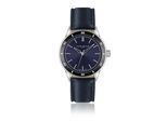 Quarzuhr FRANZ BÖHLER "BB9-S130S", dunkelblau, Armbanduhren, Herren, Quarzuhr