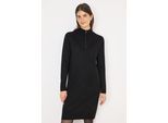 Strickkleid CECIL, Damen, Gr. XL (44), US-Größen, schwarz, Web, 33% Polyester, 31% Polyacryl, 24% Baumwolle, 12% Nylon, meliert, comfort fit kniefrei, hoch geschlossener Ausschnitt, Bündchen, Kleider Strickkleid, knielang